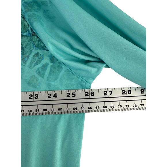 Bimini Bay Outfitters Turqoise Shirt  XL Turtle Pattern Fade Fishing NWT - Picture 10 of 10